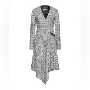 Patrizia Pepe Black and White High Low Dress